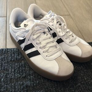 adidas White and Black Athletic Shoes womens